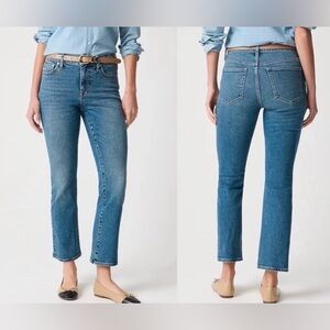 J. Crew Medium Wash Mid Rise Flare Crop Jeans 28